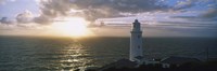 Lighthouse in the sea, Trevose Head Lighthouse, Cornwall, England Fine Art Print