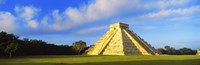 Pyramid in a field, Kukulkan Pyramid, Chichen Itza, Yucatan, Mexico Fine Art Print