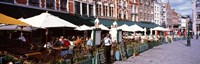 Group of people in a restaurant, Bruges, Belgium Fine Art Print