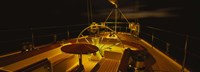 Yacht cockpit at night, Caribbean Fine Art Print