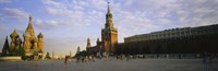 Cathedral at a town square, St. Basil's Cathedral, Red Square, Moscow, Russia by Panoramic Images - 27" x 9"