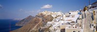 City on a cliff, Santorini, Cyclades Islands, Greece Fine Art Print