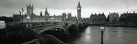 Bridge across a river, Westminster Bridge, Houses Of Parliament, Big Ben, London, England Fine Art Print