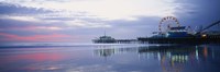 Pier with a ferris wheel, Santa Monica Pier, Santa Monica, California, USA Fine Art Print