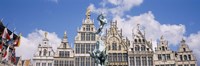 Low angle view of buildings, Grote Markt, Antwerp, Belgium Fine Art Print