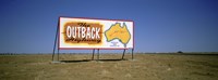 Billboard on a landscape, Outback, Australia Fine Art Print