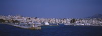 Buildings on the waterfront, Aegina, Saronic Gulf Islands, Greece Fine Art Print