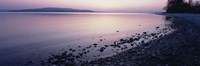Beach at sunset, Lake Constance, Germany Fine Art Print