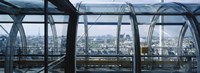 Elevated walkway in a museum, Pompidou Centre, Beauborg, Paris, France Fine Art Print