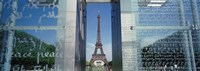 Eiffel Tower through a Window, Paris, France Fine Art Print