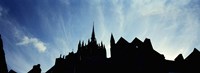 France, Normandy, Mont St. Michel, Silhouette of a Church Fine Art Print