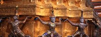 Close-up of statues in a temple, Grand palace, Bangkok, Thailand Fine Art Print