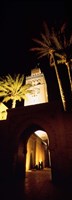 Low angle view of a mosque lit up at night, Koutoubia Mosque, Marrakesh, Morocco Fine Art Print