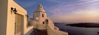 Buildings at the waterfront, Santorini, Cyclades Islands, Greece Fine Art Print