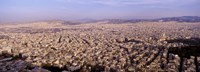 Aerial view of a city, Athens, Greece Fine Art Print