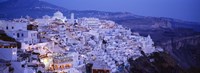 High angle view of buildings, Santorini, Cyclades Islands, Greece Fine Art Print