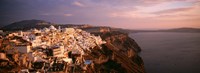 Aerial view of town, Santorini, Greece Fine Art Print