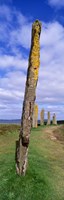 Narrow pillar in the Ring Of Brodgar, Orkney Islands, Scotland, United Kingdom Fine Art Print