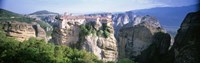 Monastery on the top of a cliff, Roussanou Monastery, Meteora, Thessaly, Greece Fine Art Print