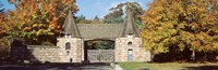 USA, Maine, Mount Desert Island, Acadia National Park, Jordan Pond Gatehouse, Facade of a building Fine Art Print