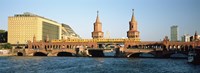 Bridge on a river, Oberbaum Brucke, Berlin, Germany Fine Art Print