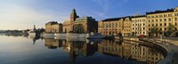 Reflection Of Buildings On Water, Stockholm, Sweden Fine Art Print