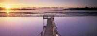 High angle view of a pier on a river, Pounawea, The Catlins, South Island New Zealand, New Zealand by Panoramic Images - 27" x 9"