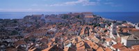 High angle view of a city, Dubrovnik, Croatia Fine Art Print