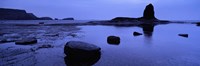 Silhouette Of Rocks On The Beach, Black Nab, Whitby, England, United Kingdom Fine Art Print