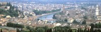 High Angle View Of A City, Verona, Veneto, Italy Fine Art Print