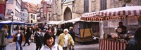 Large Group Of People Walking On The Street, Baden-Wurttemberg, Tuebingen, Germany Fine Art Print
