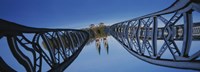 Low Angle View Of A Bridge, Blue Bridge, Freiburg, Germany Fine Art Print