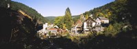 High Angle View Of A Town, Triberg Im Schwarzwald, Black Forest, Baden-Wurttemberg, Germany Fine Art Print