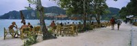 Restaurant on the beach, Ko Phi Phi Don, Phi Phi Islands, Thailand Fine Art Print