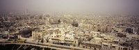 Aerial view of a city in a sandstorm, Aleppo, Syria Fine Art Print