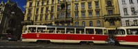 Electric train on a street, Prague, Czech Republic Fine Art Print