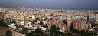 High angle view of a city, Barcelona, Catalonia, Spain by Panoramic Images - 27" x 9"