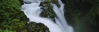 High angle view of a waterfall, Sol Duc Falls, Olympic National Park, Washington State, USA Fine Art Print