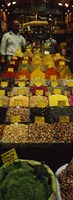 Two vendors standing in a spice store, Istanbul, Turkey Fine Art Print