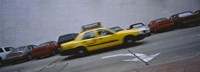 Taxi running on the road, San Francisco, California, USA Fine Art Print