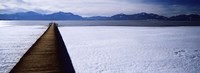 Jetty over a frozen lake, Chiemsee, Bavaria, Germany by Panoramic Images - 27" x 9"
