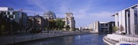 Buildings along a river, The Reichstag, Spree River, Berlin, Germany Fine Art Print