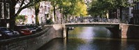Bridge across a channel, Amsterdam, Netherlands Fine Art Print
