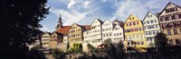 Low angle view of row houses in a town, Tuebingen, Baden-Wurttembery, Germany Fine Art Print
