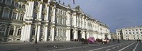 Museum along a road, State Hermitage Museum, Winter Palace, Palace Square, St. Petersburg, Russia Fine Art Print