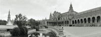 Fountain in front of a building, Plaza De Espana, Seville, Seville Province, Andalusia, Spain Fine Art Print