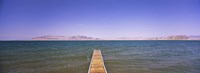Pier on a lake, Pyramid Lake, Nevada, USA Fine Art Print