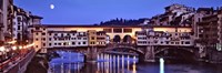 Bridge across a river, Arno River, Ponte Vecchio, Florence, Tuscany, Italy Fine Art Print