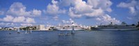 Cruise ships docked at a harbor, Hamilton Harbour, Hamilton, Bermuda Fine Art Print