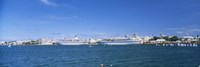 Cruise ships docked at a harbor, Hamilton, Bermuda Fine Art Print